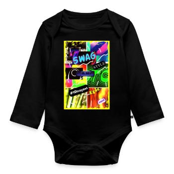 SWAG 4000 - Body Bébé bio manches longues - noir - Devant