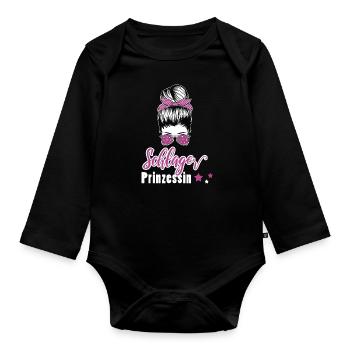Schlagerprinzessin Schlagerfan Schlagermusik - Baby Bio-Langarm-Body - Schwarz - Vorne