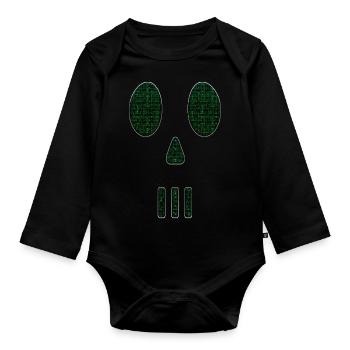 Hacking Hacks Hacker Computer Malware eSport Trojaner - Baby Bio-Langarm-Body - Schwarz - Vorne