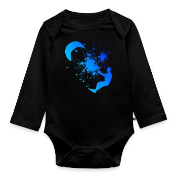 Kitesurf Femmes Kitesurfer Kitesurf Kitesurf - Body Bébé bio manches longues - noir - Devant
