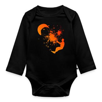 Kitesurf Kitesurf Kiting Kitesurfer Kitesurfer Kite - Organic Longsleeve Baby Bodysuit - black - Front