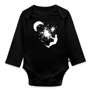 Kitesurfen Kiten Kitesurf Kite Kitesurfing - Body Bébé bio manches longues - noir - Devant