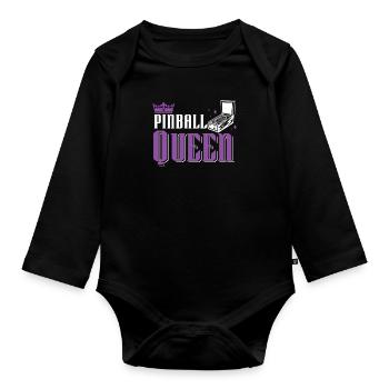 Funny Arcade Gaming For A Pinhead Pinball Lover - Organic Longsleeve Baby Bodysuit - black - Front