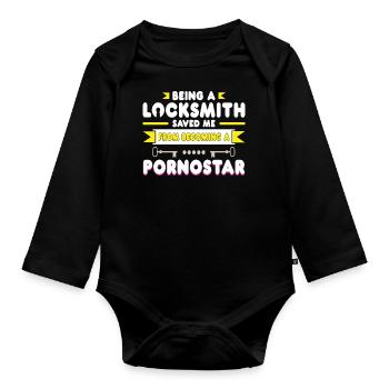 Technologie de sécurité de serrurier - Body Bébé bio manches longues - noir - Devant