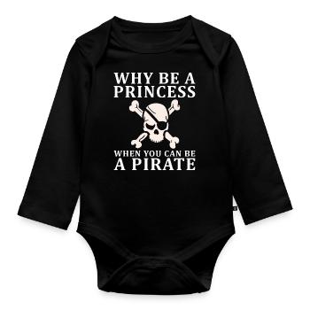 Pirate Kids Skull Party Pirates - Body Bébé bio manches longues - noir - Devant