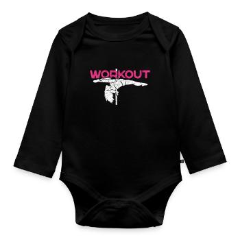 Poledancing Dancing Dancer Dance Sport Fitness - Body Bébé bio manches longues - noir - Devant