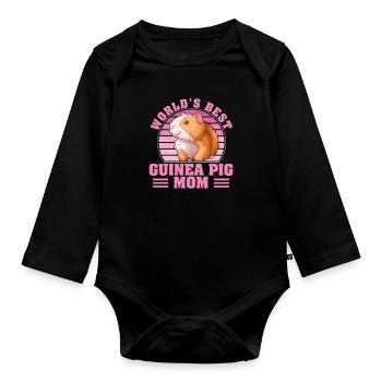 World's Best Mom Funny Pelzkartoffel für - Baby Bio-Langarm-Body - Schwarz - Vorne