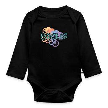 Biking - Baby Bio-Langarm-Body - Schwarz - Vorne