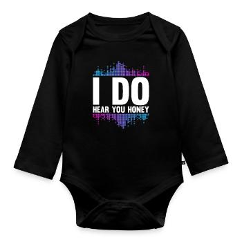 Tontechniker Sound Audio Engineer - Baby Bio-Langarm-Body - Schwarz - Vorne