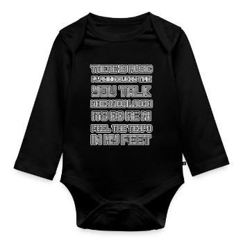 married to your melody - Baby Bio-Langarm-Body - Schwarz - Vorne