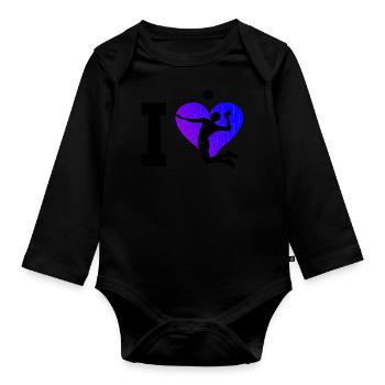 Beach Volleyball Beach Volley Volley Volleyball - Organic Longsleeve Baby Bodysuit - black - Front