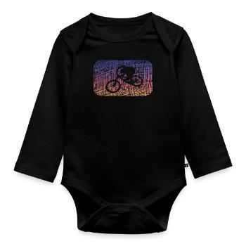 Biken - Baby Bio-Langarm-Body - Schwarz - Vorne