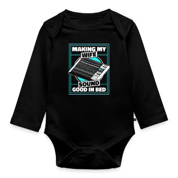 Tontechniker Sound Audio Engineer - Baby Bio-Langarm-Body - Schwarz - Vorne