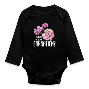 Fleuriste Amateurs de fleurs Œillets Fleurs Jardinier - Body Bébé bio manches longues - noir - Devant