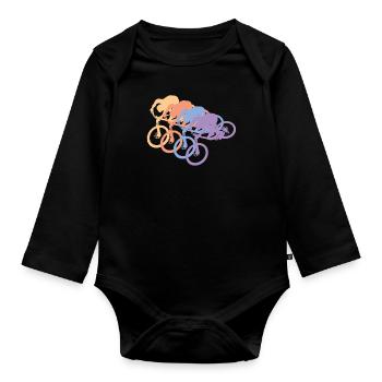 Biker - Baby Bio-Langarm-Body - Schwarz - Vorne