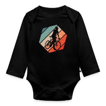 Vélo de route Vélo de route Hommes Cyclistes de route Cyclisme de route Cyclisme de route - Body Bébé bio manches longues - noir - Devant