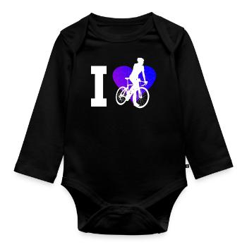Vélo de route pour femmes Vélo de route Vélo de route Vélo de route - Body Bébé bio manches longues - noir - Devant