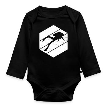 Plongée Scuba Divers Diver Ladies - Body Bébé bio manches longues - noir - Devant