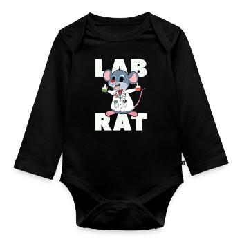 Laboratory Laboratory Technician Lab Rat Science Gift - Organic Longsleeve Baby Bodysuit - black - Front