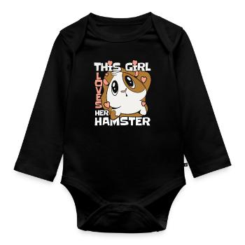 Hamster - Baby Bio-Langarm-Body - Schwarz - Vorne
