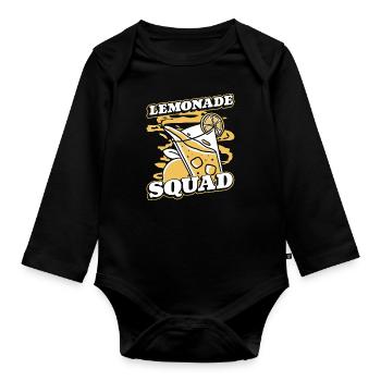 Lemon juice sodas - Organic Longsleeve Baby Bodysuit - black - Front