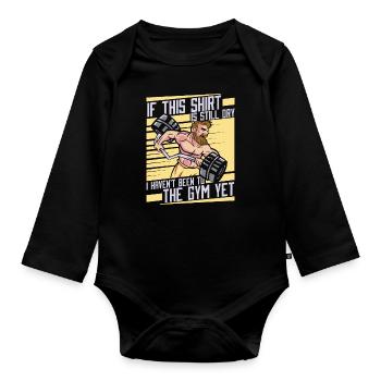 Weightlifting Fitness Bodybuilding Weightlifter - Organic Longsleeve Baby Bodysuit - black - Front