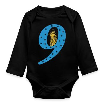 Vélo de montagne Cyclisme Cyclisme Cyclisme - Body Bébé bio manches longues - noir - Devant