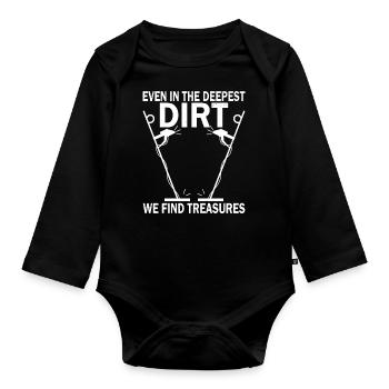 Dirt Fishing Probe Detector Sondler - Organic Longsleeve Baby Bodysuit - black - Front