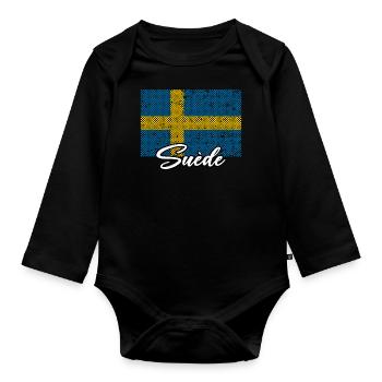 Schweden - Baby Bio-Langarm-Body - Schwarz - Vorne