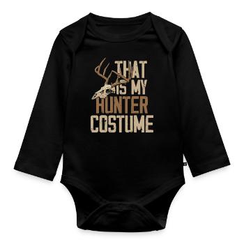 Chasseur de cerfs Buck Halloween - Body Bébé bio manches longues - noir - Devant