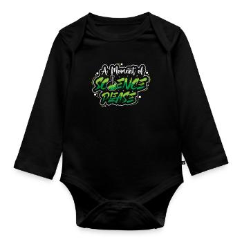 Chemistry Science Physics Research Nerd Humor - Organic Longsleeve Baby Bodysuit - black - Front