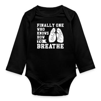 Respiratory therapists Respiratory therapist Occupational therapists - Organic Longsleeve Baby Bodysuit - black - Front