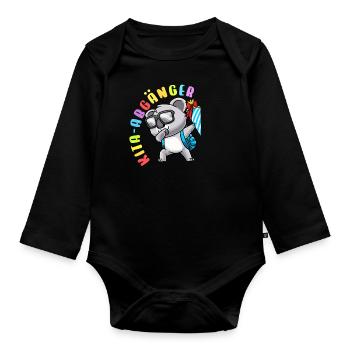 Kita Abgänger Schultüte Koala Kindergarten - Baby Bio-Langarm-Body - Schwarz - Vorne
