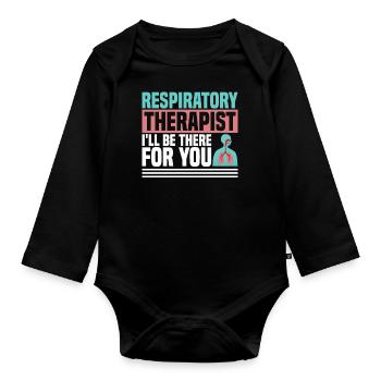 Respiratory therapists Respiratory therapist Occupational therapists - Organic Longsleeve Baby Bodysuit - black - Front