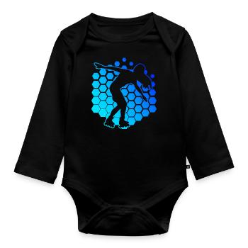 Men's Roller Skating Roller Skates Roller Skating - Organic Longsleeve Baby Bodysuit - black - Front