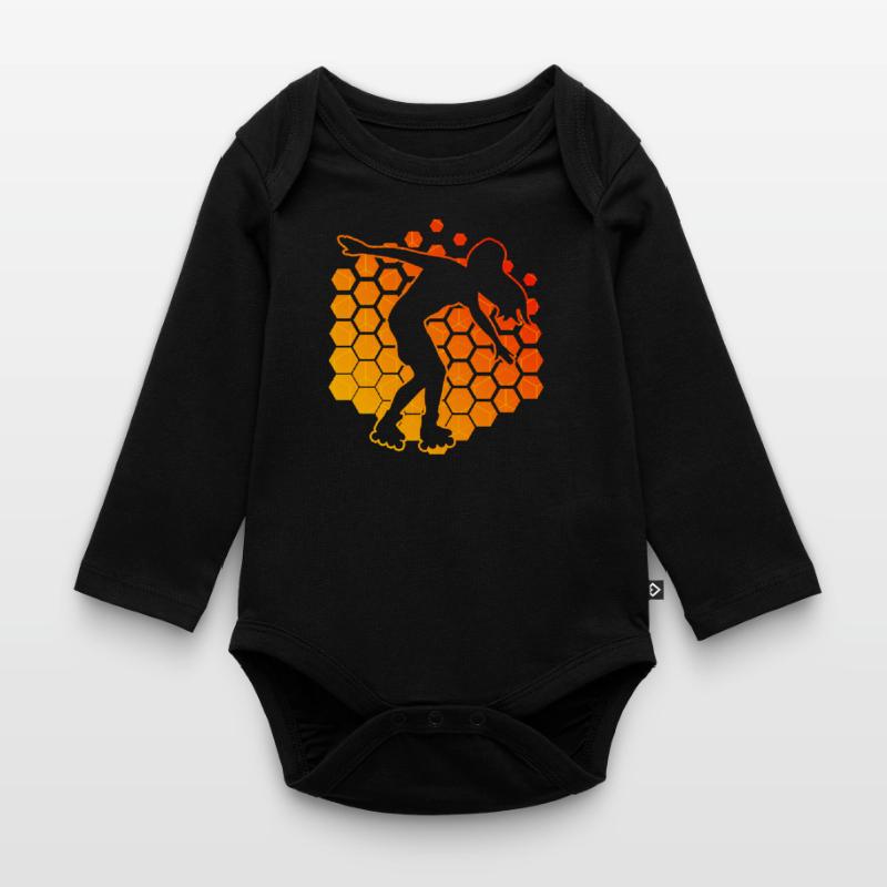 Rollerskate Roller Skating RollerSkaten Roller Skate Organic Longsleeve Baby Bodysuit