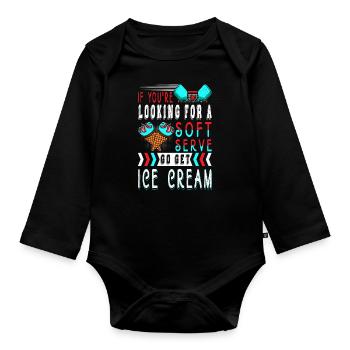 If you are looking for a soft serve, - Organic Longsleeve Baby Bodysuit - black - Front