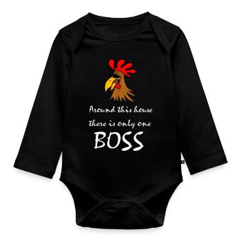 Boss - Organic Longsleeve Baby Bodysuit - black - Front
