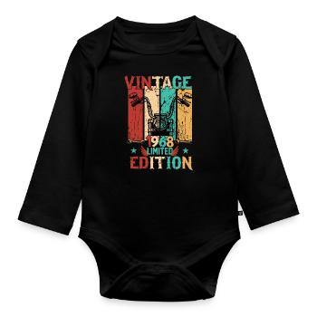 Vintage Motor Club 1968 Motorcycle Club Biker - Organic Longsleeve Baby Bodysuit - black - Front