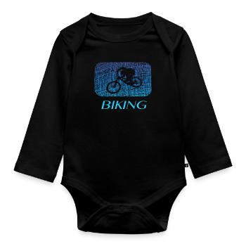 biken - Baby Bio-Langarm-Body - Schwarz - Vorne