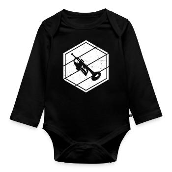 Trumpet Men's Trumpets Players Trumpet Playing - Organic Longsleeve Baby Bodysuit - black - Front