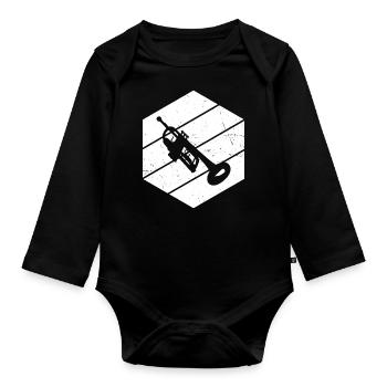 Trumpeter Men's Trumpets Players Trumpet Games - Organic Longsleeve Baby Bodysuit - black - Front