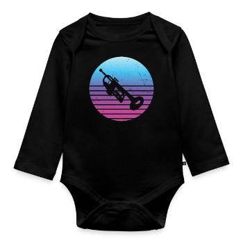 Trompettistes Trompettistes Trompettistes Femmes - Body Bébé bio manches longues - noir - Devant