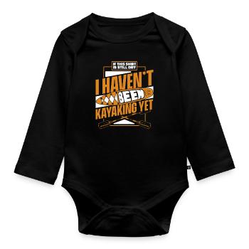 Kajak Kayak Kayaking - Body Bébé bio manches longues - noir - Devant