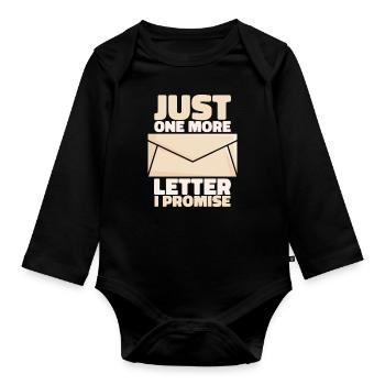 Postman Postal employee Post Parcel carrier - Organic Longsleeve Baby Bodysuit - black - Front