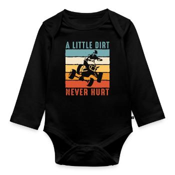 Quad Quads Quatre Roues Motorsport - Body Bébé bio manches longues - noir - Devant