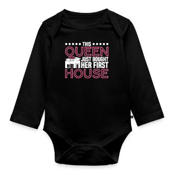 Propriétaire Propriétaire Cadeau Propriétaire Propriétaire - Body Bébé bio manches longues - noir - Devant
