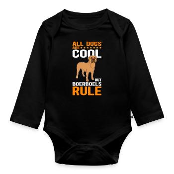 Boerboel dog lovers | Dog Owner Gift - Organic Longsleeve Baby Bodysuit - black - Front