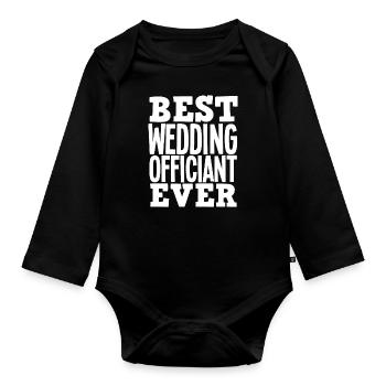 Standesbeamter Standesbeamtin Hochzeit - Baby Bio-Langarm-Body - Schwarz - Vorne
