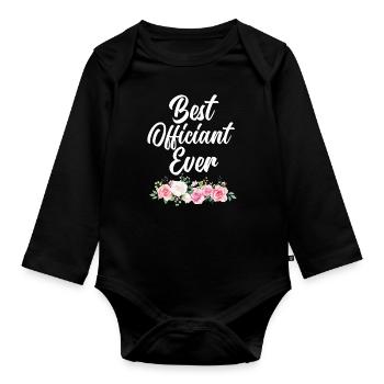 Standesbeamter Standesbeamtin Hochzeit - Baby Bio-Langarm-Body - Schwarz - Vorne